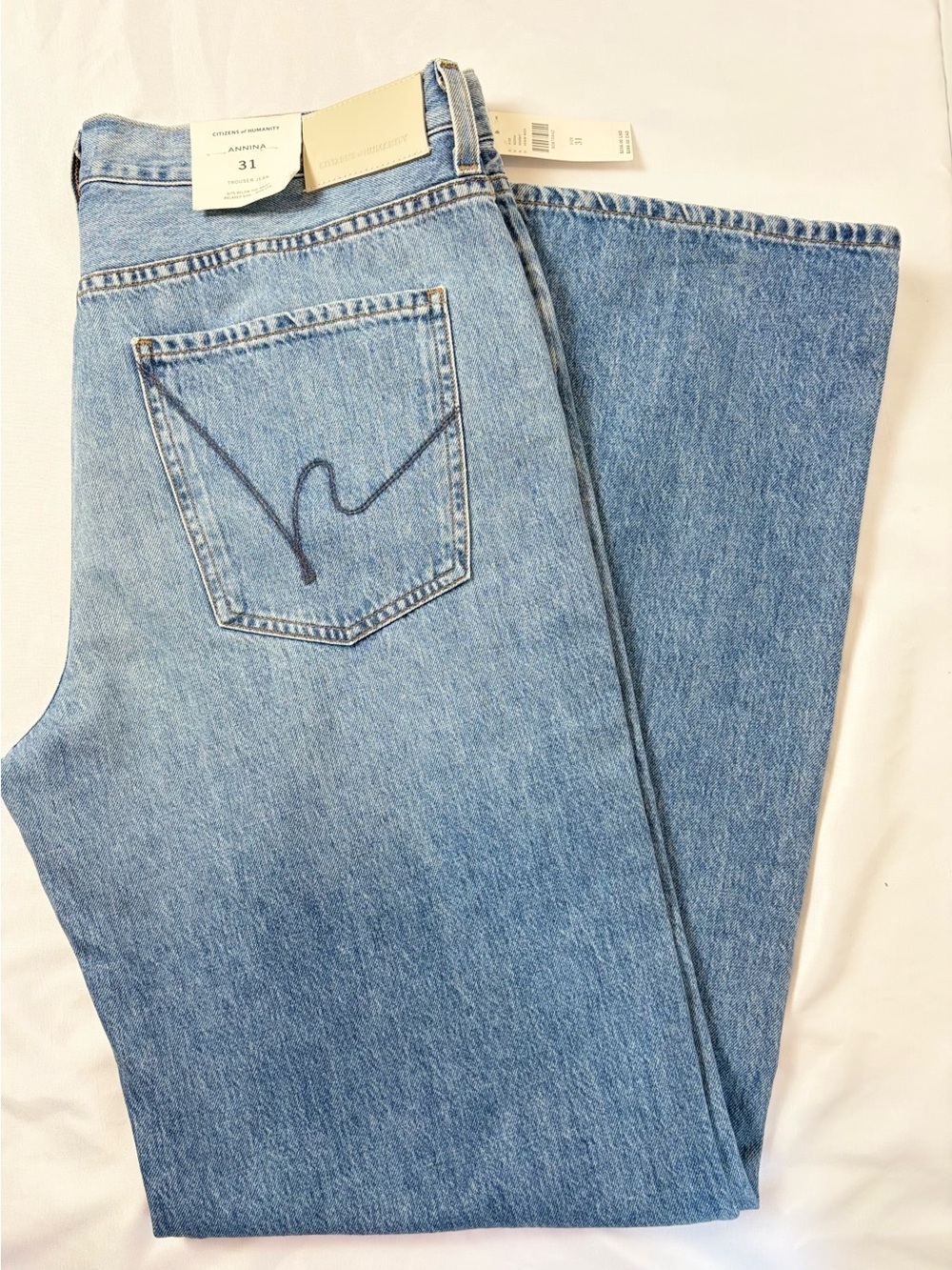 NWT Citizens of Humanity Annina Trouser Jeans 31 Denim Medy Wide Leg - Picture 2 of 8